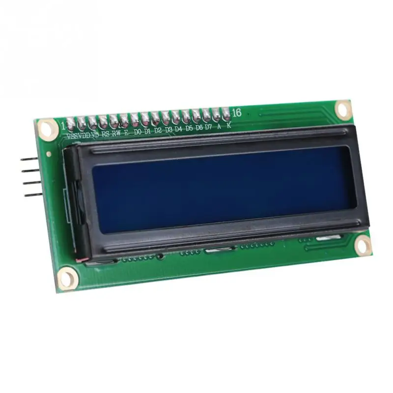 1 pces iic/ic2 interface lcd1602 placa de adaptador 16x2 caracteres display lcd módulo 5v tela azul contraste ajustável para arduino