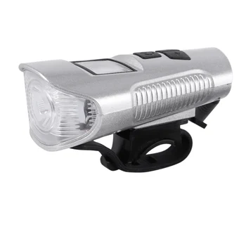 

HOT-Bicycle Headlight Led Headlight Cycling Lamp Bike Accessories-Silver