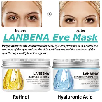 

50pcs Hyaluronic Acid Retinol Eye Mask Eye Patches Serum Reduces Dark Circles Repair Bags Eye Lines Nourish Firming Skin Care