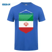GILDAN Iran National Flag T shirts For Men Fashion 100% Cotton Nostalgic Iran Patriotic Flag T-shirt Men Clothing art education in iran