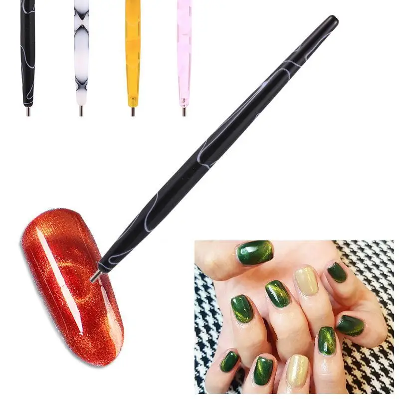 Для женщин Nail Art Pen кошачий глаз Магнитный белый желтый розовый черный Инструмент