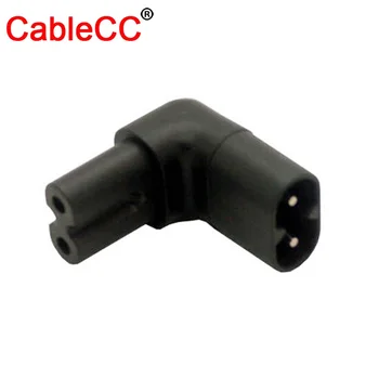 

Zihan Figure 8 IEC 320 C7 to C8 90 Degree Up Down Angled Right Angle AC Power Adapter Extension