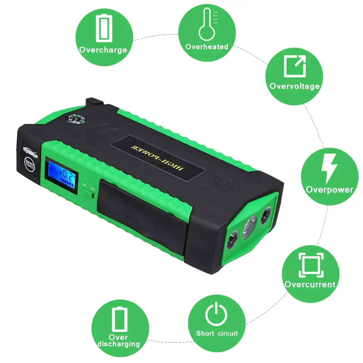 Multifunction Jump Starter 82800mAh 12V 600A 4USB Portable Car Battery Booster Charger Booster Power Bank Starting Device