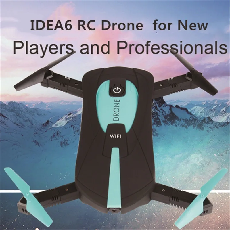 Le-IDEA IDEA6 селфи портативный RC Дрон 0.3MP WiFi FPV камера высота Удержание двойной контроль Безголовый режим Квадрокоптер RTF