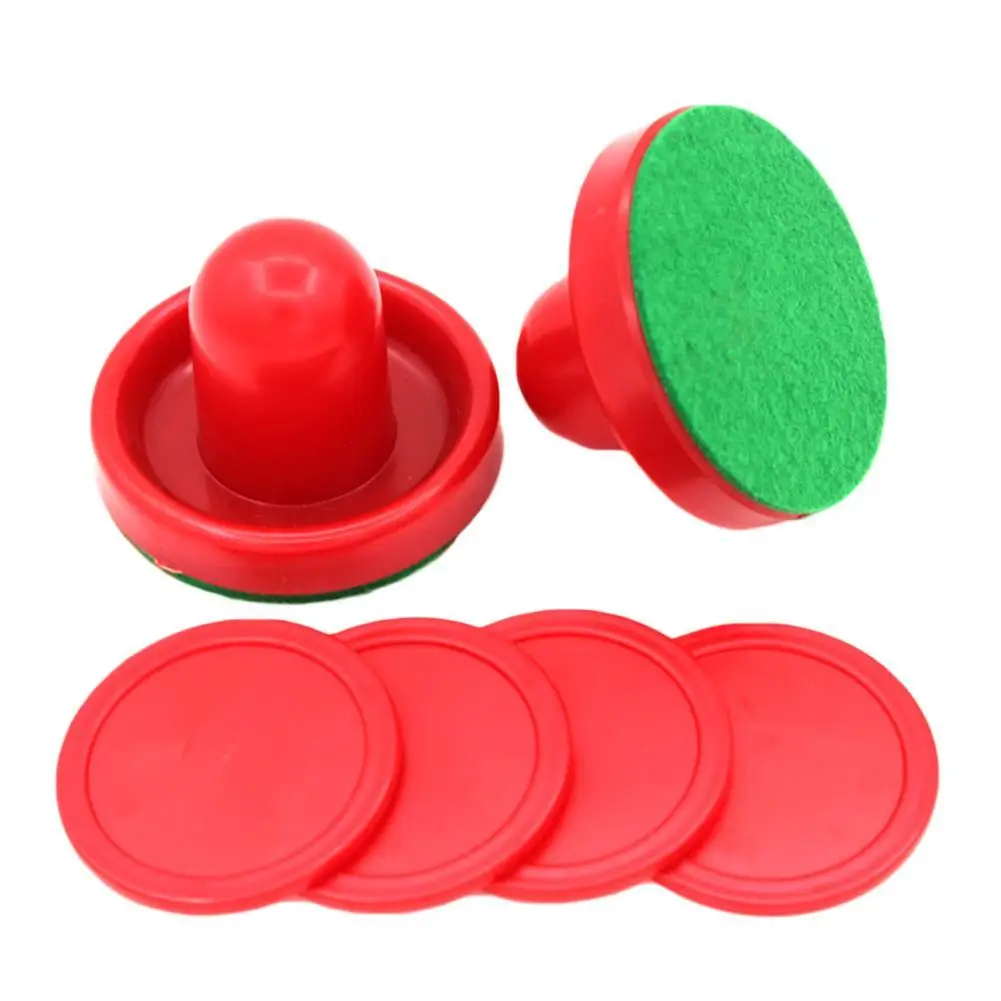 

Air Hockey Accessories 76mm Goalies & 52mm Puck Felt Pusher Mallet Adult Table Games Entertaining Toys Red HLP3800