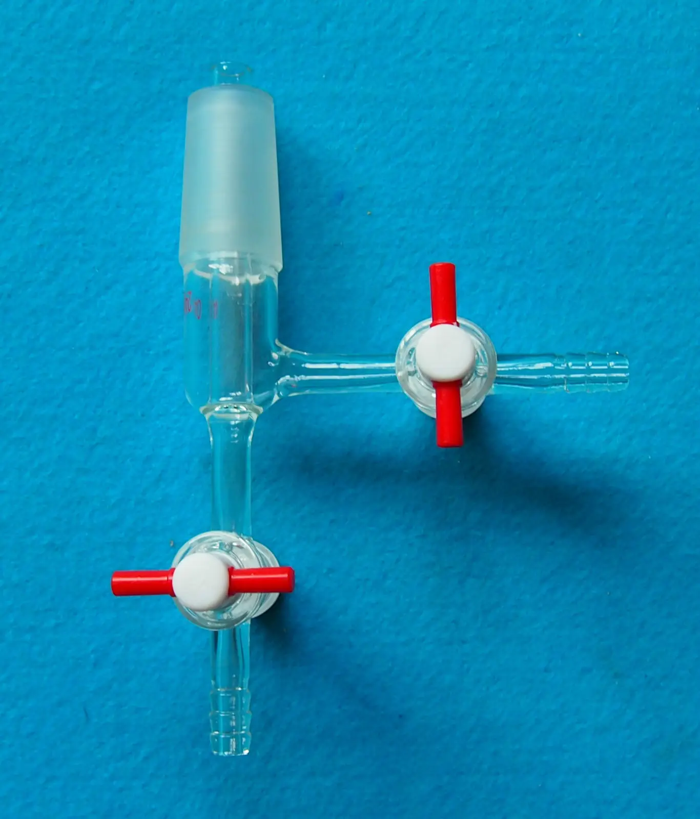 24/40 Glass Vacuum Transfer Adapter Two PTFE Stopcock Lab Chemistry Glassware | Канцтовары для офиса и дома