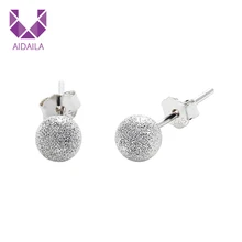 AIDAILA, настоящее 925 пробы, серебряные, милые, дельфин, любовь, шар, серьги-гвоздики с животными для женщин, Стерлинговое Серебро, ювелирное изделие, бижутерия