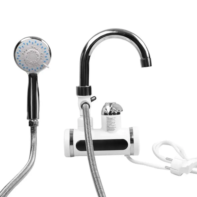 

3000W Temperature Display Electric Instant Heating Water Heater Tap Hot Cold Water Faucet EU Plug Kitchen water filter parts