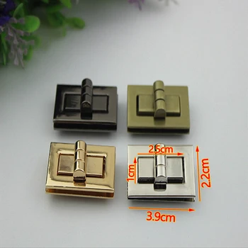 

(10 Pcs/ Lot) Big Rectangle Twist Turn Lock For Handbags, Bags Diy Gold, Silver, Gun Black, Bronze Metal Bag Closure Accessories