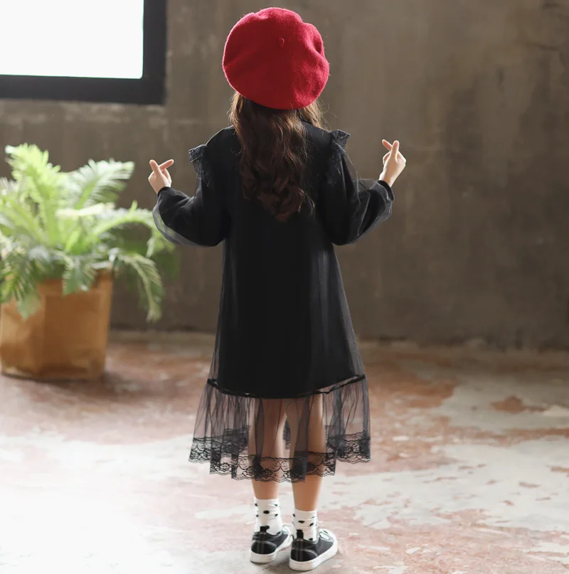 Новое весеннее детское платье модное газовое платье Брендовое платье для маленьких девочек детское платье в стиле пэчворк повседневная одежда для малышей