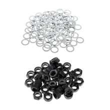 40pcs Axle Mounting Nuts + 100pcs Washers Skateboard Truck Wheel Accessories Hardware Set 40pcs Axle Mounting Nuts + 100pcs Washers Skateboard Truck Wheel Accessories Hardware Set