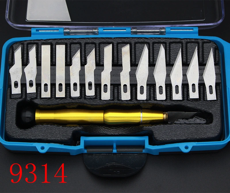 

10 pc Carbon Stainless Steel Surgical Metal Scalpel Blades + 1pc Handle Scalpel DIY Cutting Tool PCB Repair Animal SurgicalKnife
