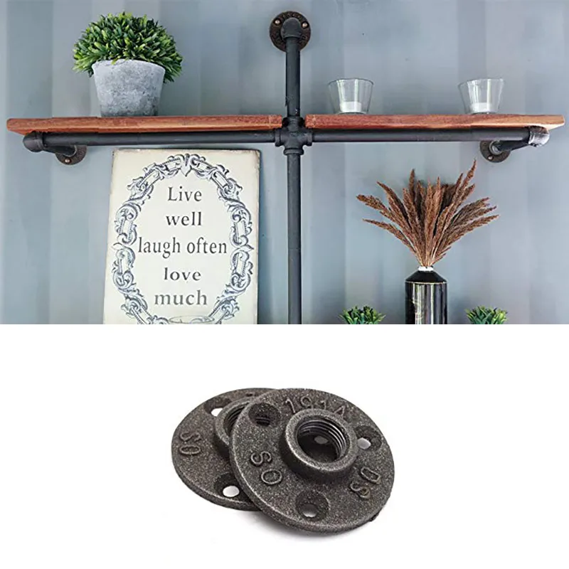

Iron Pipe Fittings Wall Mount Floor Antique DN15 Flange Piece Hardware Tool cast iron flanges gietijzeren buisleidingen