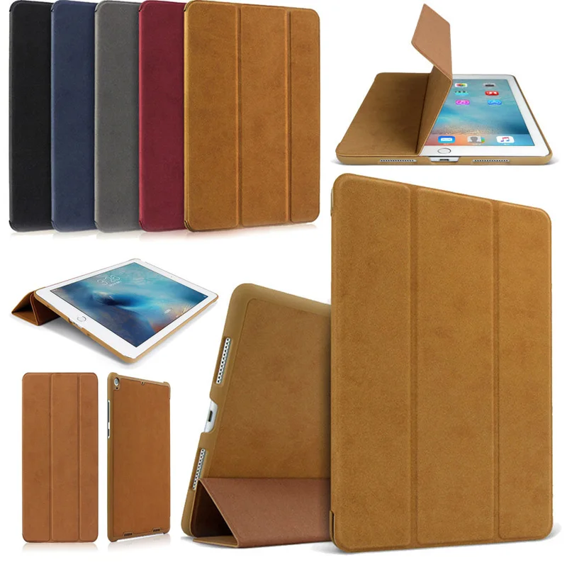 

New Case For iPad 9.7 2017 2018 Smart Wake-up Sleep Stand Ultra-thin Folding PU Leather Flip Cover Pouch 9.7'' Funda Coque A1893