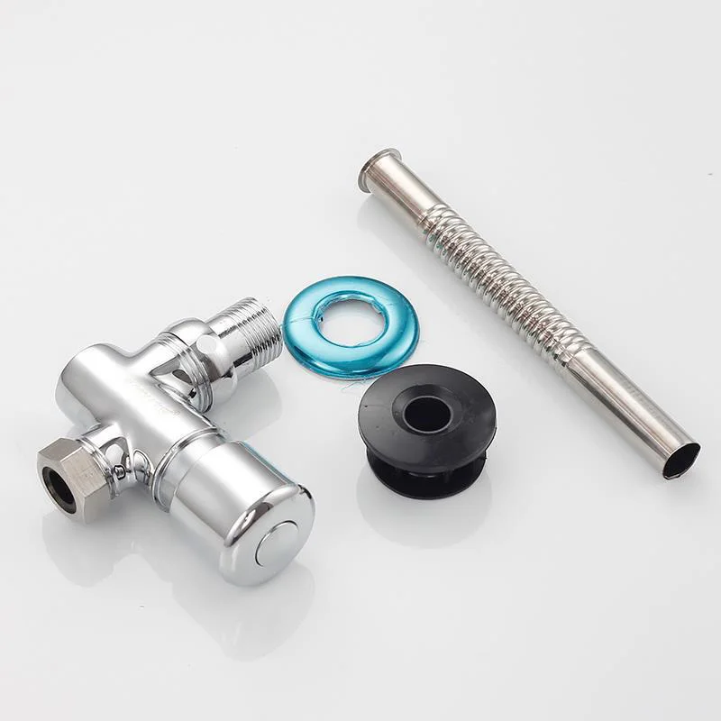 

Toilet Urinal Flush Valve Wall Mounted Button Type Manual Bathroom For Washing Basin And Sink