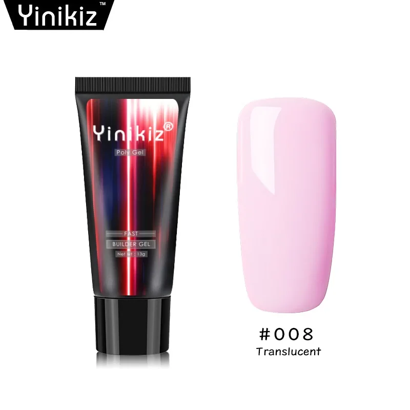 

Yinikiz New Arrival Pink White Acrylic Poly Gel for Nail Extension Soak Off UV LED Fast Builder Gel Lacquer Manicure Tool