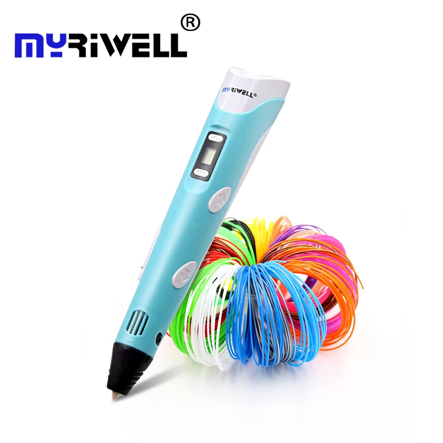 قلم ثلاثي الأبعاد من Myriwell 2nd هدية الكريسماس قلم رسم ثلاثي الأبعاد مع 3 ألوان مجموع خيوط 9 متر للأطفال رسم مطبوع أفضل أقلام للأطفال في أقلام 3d من الكمبيوتر والمكتب على