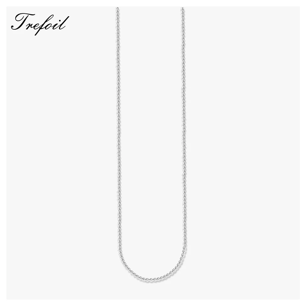 

Silver Venezia Link Chain Necklace,2018 New Fashion Jewelry Ethnic Bijoux Accessories 925 Sterling Silver Chains Gift For Women
