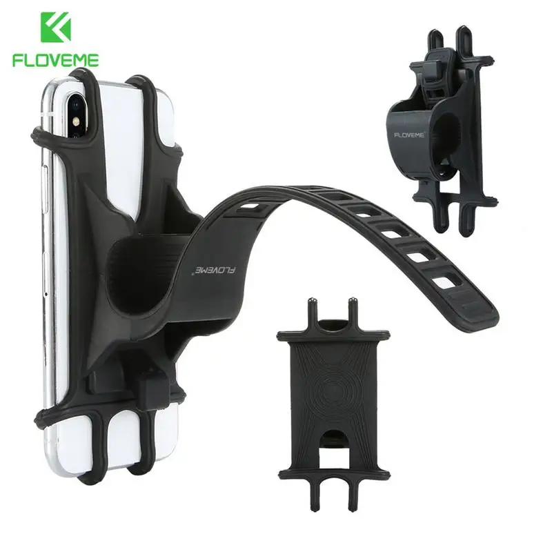 

Phone Silicone Holder Universal Bike Bicycle Motorcycle Mobile Mount Buckle Pull Non-slip For Cellphone Handlebar Bracket Stand