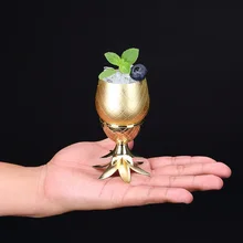 Металлический Мими ананас молекула коктейльное стекло ананас смузи, медная чашка для бара, для бармена Verre bicchieri vetro