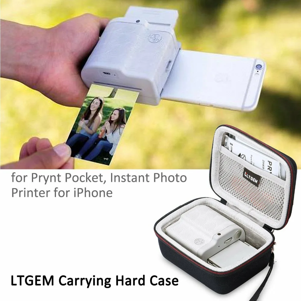 LTGEM EVA Carrying Hard Case for Prynt Pocket Instant Photo Printer for iPhone