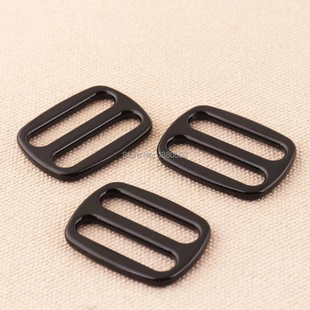 10pcs/lot Black Color Metal adjustable Sliding buckle alloy belt buckle