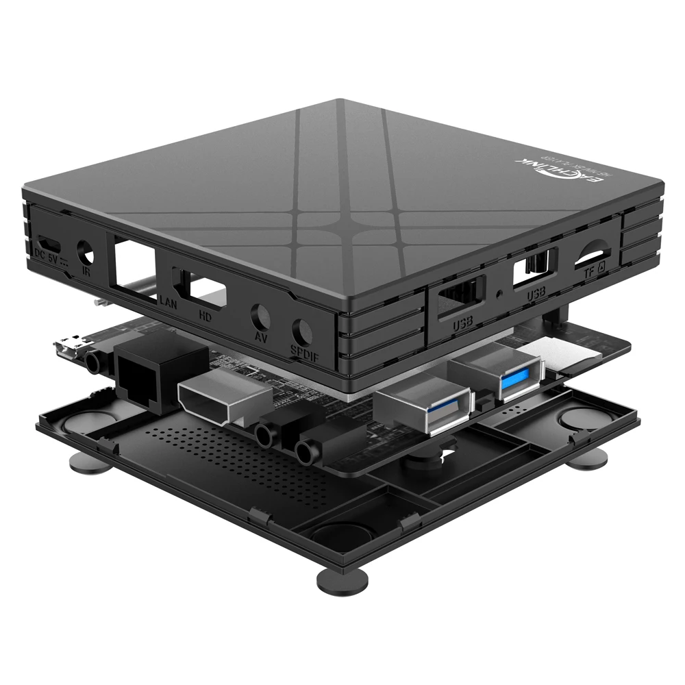 Мини ТВ приставка EACHLINK H6 на Android 3 ГБ ОЗУ 32 Гб ПЗУ смарт медиаплеер Allwinner 4K