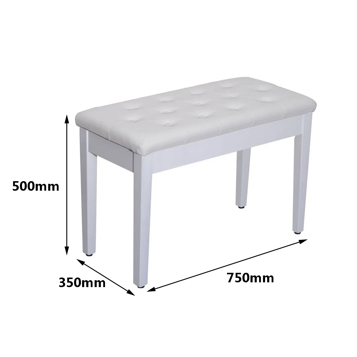 White Ebony Wood Leather Piano Chair Padded Piano Seat Bar Chairs Storage Double Duet Leather Wood Piano Stool Chair White Ebony Wood Leather Piano Chair Padded Piano Seat Bar Chairs Storage Double Duet Leather Wood Piano Stool Chair