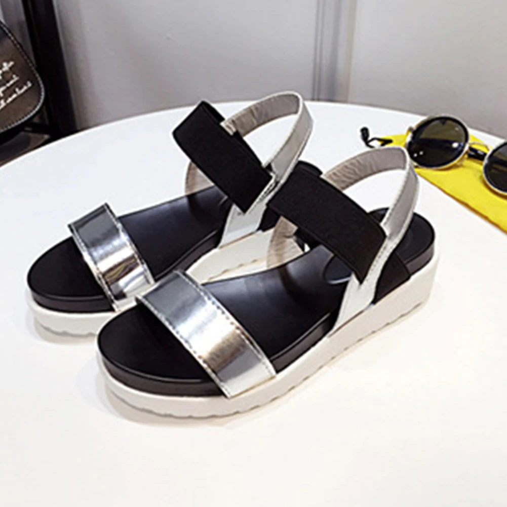 

New Sandals Women Summer Slip On Shoes Peep-toe Flat Shoes Roman Sandals Mujer Sandalias Ladies Flip Flops Sandal
