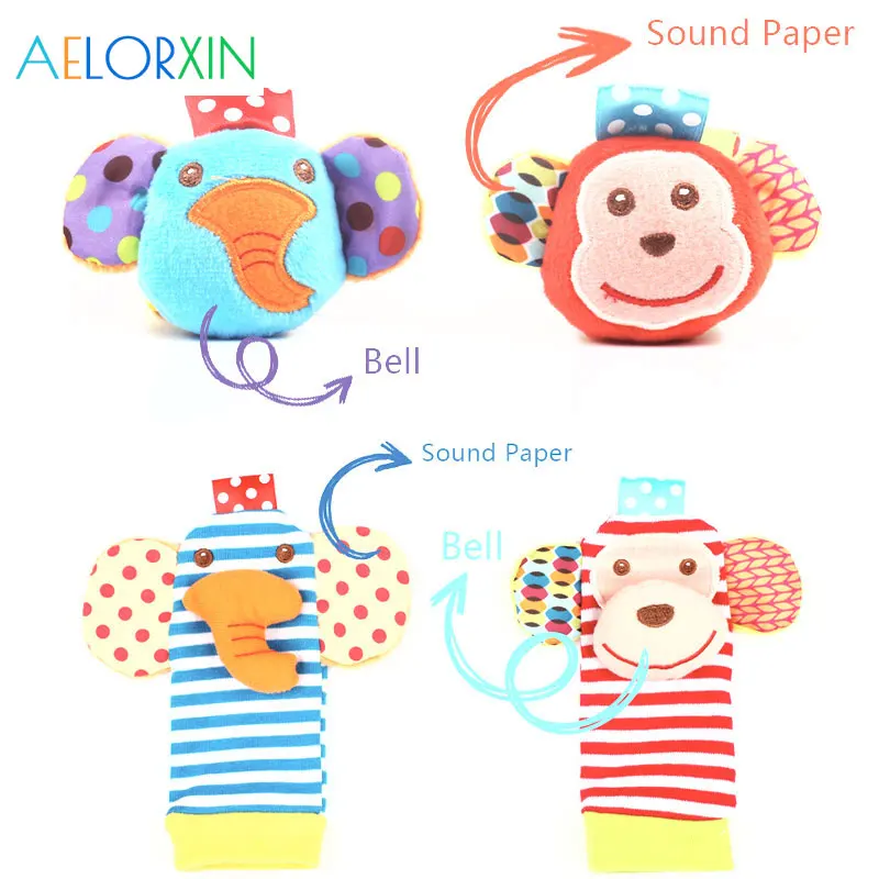 0-12 Months Cartoon Plush Socks Wrist Strap Rattles Animal Sock Foot Toy Soft Rattle Gift Baby Toys Newborn Infant Kids 0-12 Months Cartoon Plush Socks Wrist Strap Rattles Animal Sock Foot Toy Soft Rattle Gift Baby Toys Newborn Infant Kids