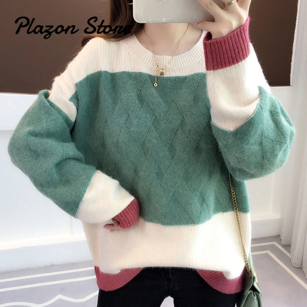 Cardigan Pullover Sweater Women O-neck Harajuku Korean Cashmere Sweater Chompas Para Mujer Sueter Mujer Invierno 2018