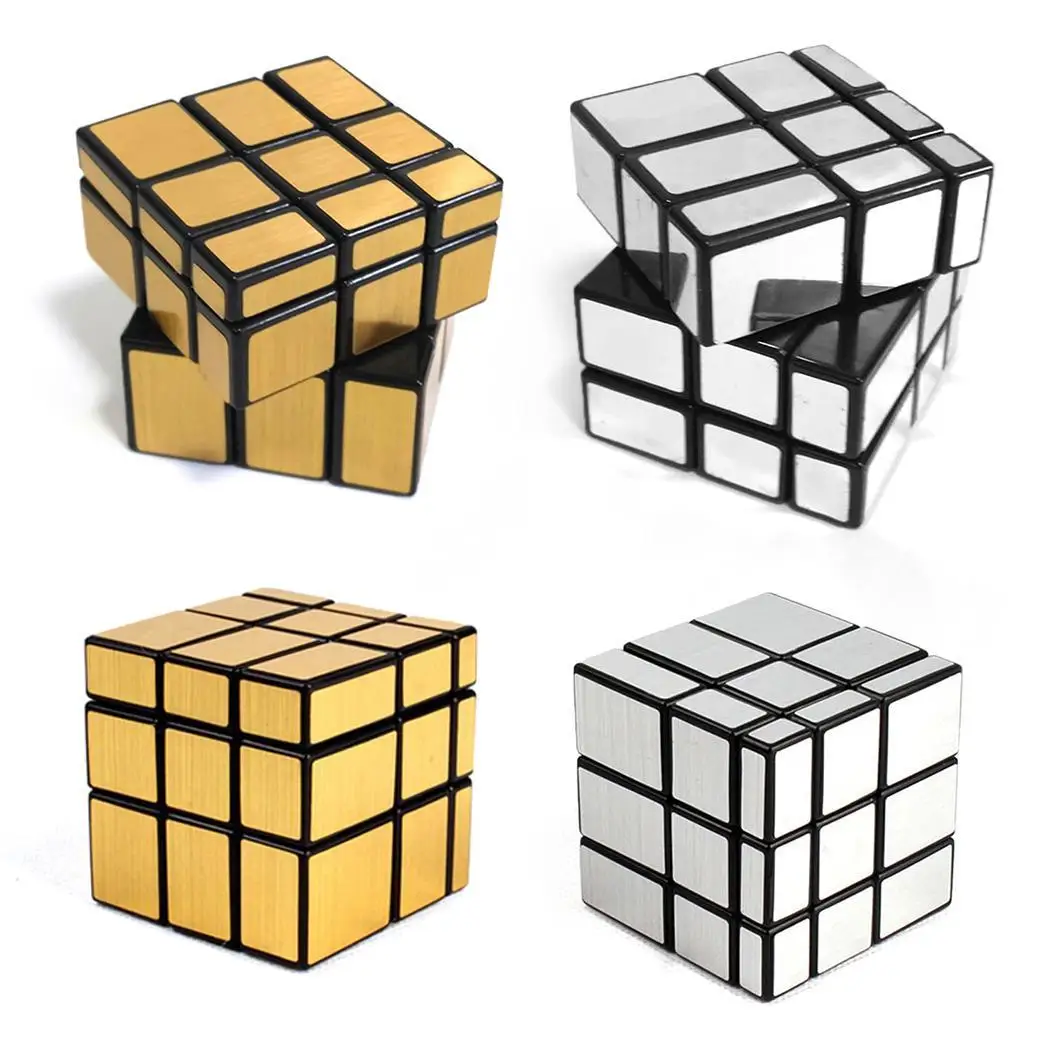 Новый детский зеркальный куб серебряного цвета золотой магический 3x3 пазл