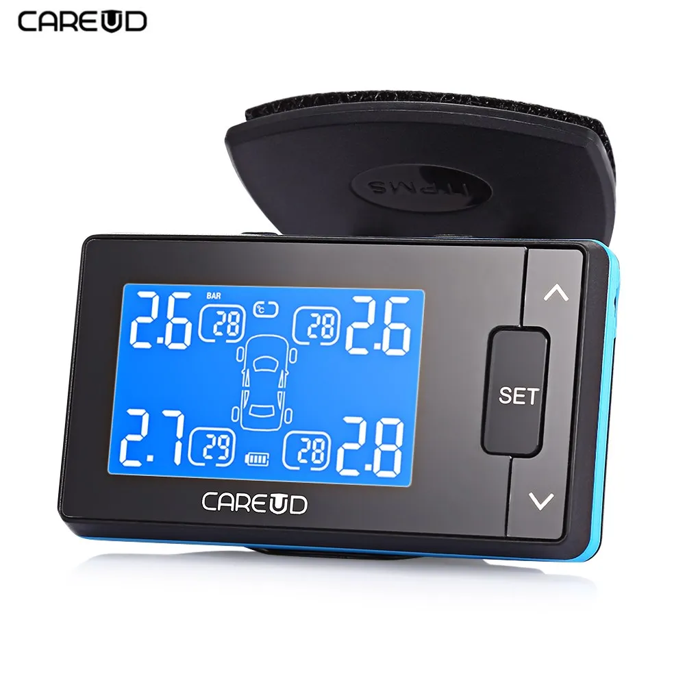

CAREUD U902 LCD Display TPMS 433.92MHz DC 12V Car Tire Pressure Monitoring System With 4 Tpms External /Internal Sensor