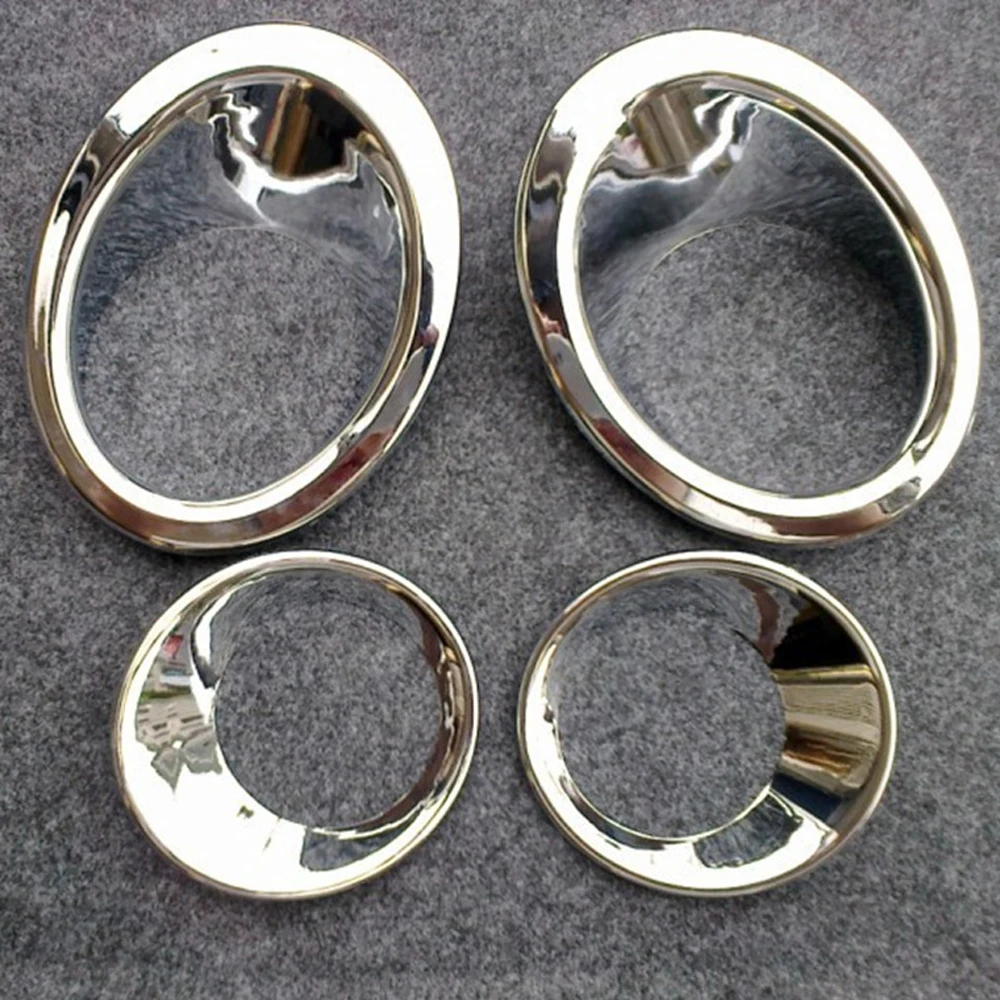 

4Pcs/Set Front Rear Fog Light Cover Chrome Plated ABS Plastic For Nissan Qashqai/Dualis J10 2007-2009 high quality accessory