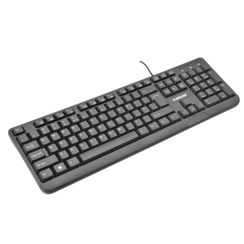 

SUNROSE FA-9812 USB Wired Game Keyboard Splashproof 104 Keys Keyboard for Home Office Laptop Desktop PC Wired Gaming Keyboard