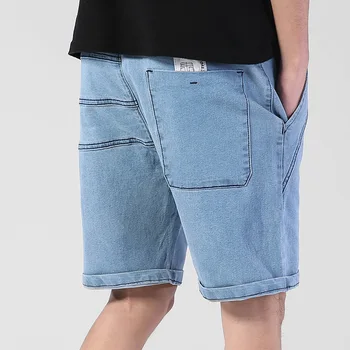 elastic band jean shorts