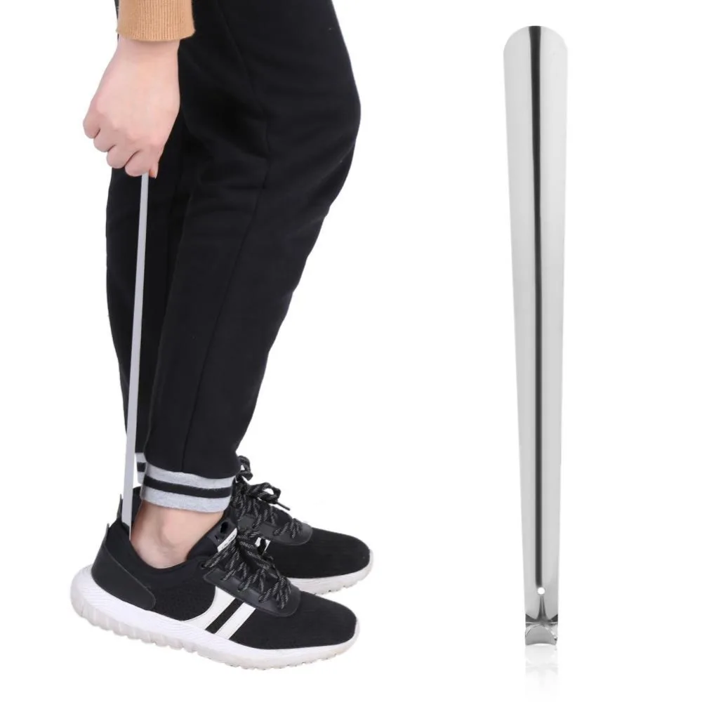 

41Cm Durable Stainless Steel Shoe Horns Easy Handle Shoe Horn Spoon Shoehorn Shoe Lifter Home Storage Rack Tool
