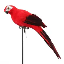 35 см ручной работы имитация перьев из пенопласта попугай Макау Творческий газон фигурка орнамент животное птица сад птица попугай реквизит украшение