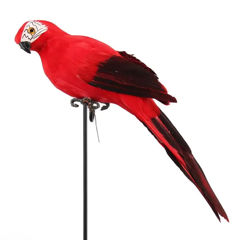 

35cm Handmade Simulation FeatherFoam Parrot Macaw Creative Lawn Figurine Ornament Animal Bird Garden Bird Parrot Prop Decoration