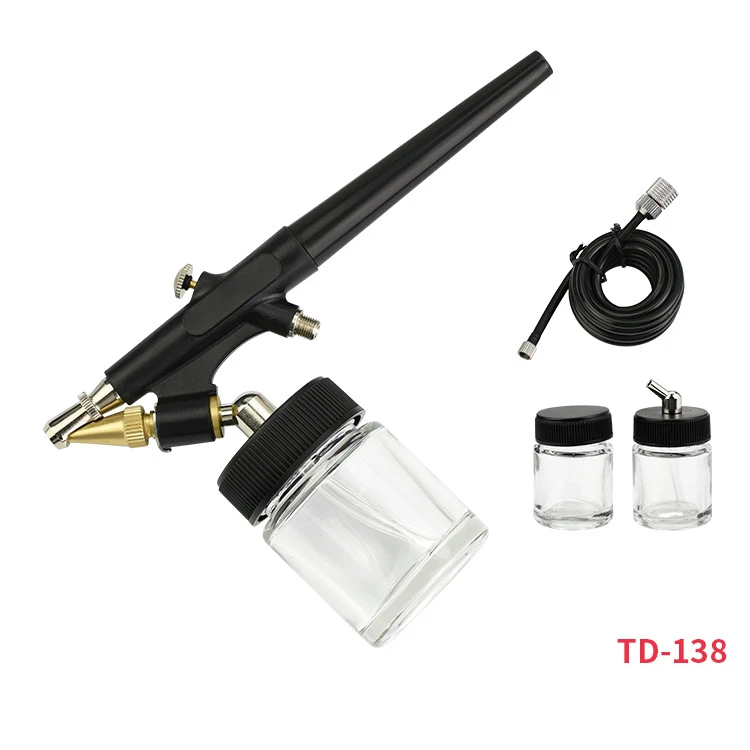 

Supplies 0.8 Caliber Down Kettle 22ml Removable Atomization Can Adjust Single Action Airbrush Td - 138