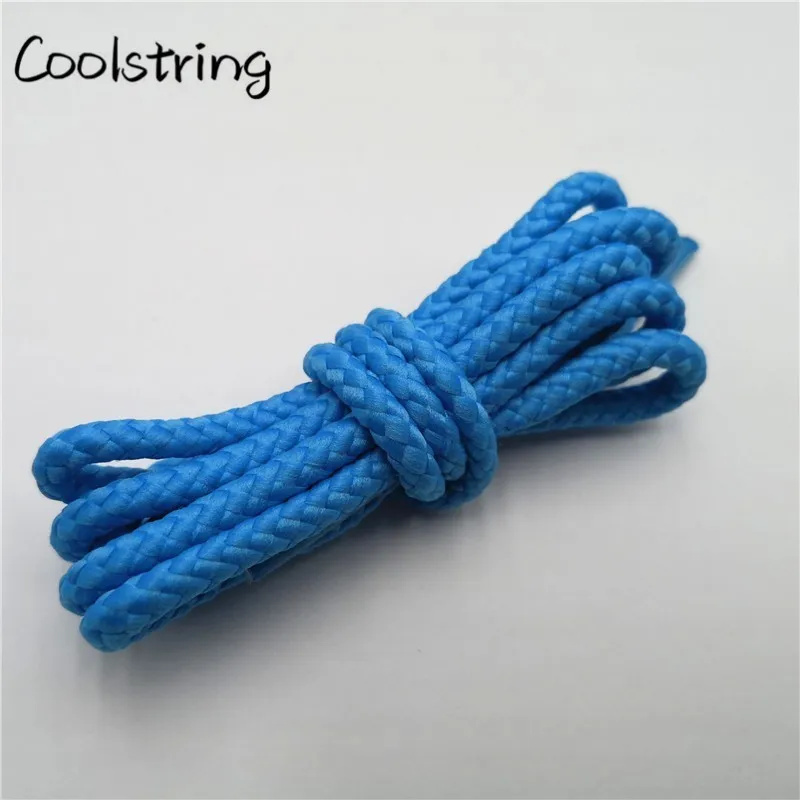 Coolstring 1 Pair Solid Color Round Shoe Laces Unisex Casual Shoelaces Sneakers Shoestring For Canvas Shoes Martin Boots Laces