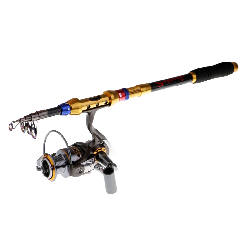 

Ultralight Telescopic Freshwater Saltwater Sea Fishing Rod and Reel Tackle Combos Kits Fishing Rod Kit Spinning Reel