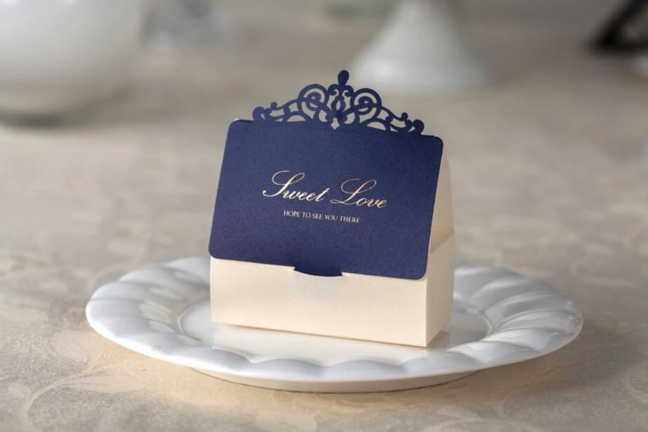 

Royal blue favor box wedding party birthday candy box gifts packaging,chocolate bomboniere box, 100pcs