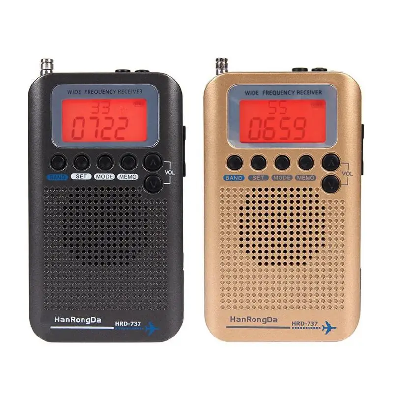 

FM/AM/SW/VHF Aircraft Band Radio Receiver Full Band Alarm Clock Recorder
