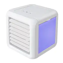 7 цветов свет Desktop воздушного охлаждения вентилятор охладитель воздуха 850 мл USB Mini Кондиционер увлажняюший очиститель вентилятор для Office