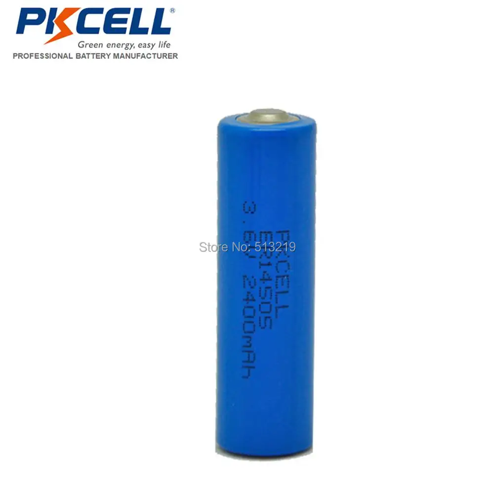 4 шт. PKCELL ER14505 батарея 3,6 v AA 2400mah литиевые батареи er 14505 liSOCL2 батареи для gps отслеживания, камеры