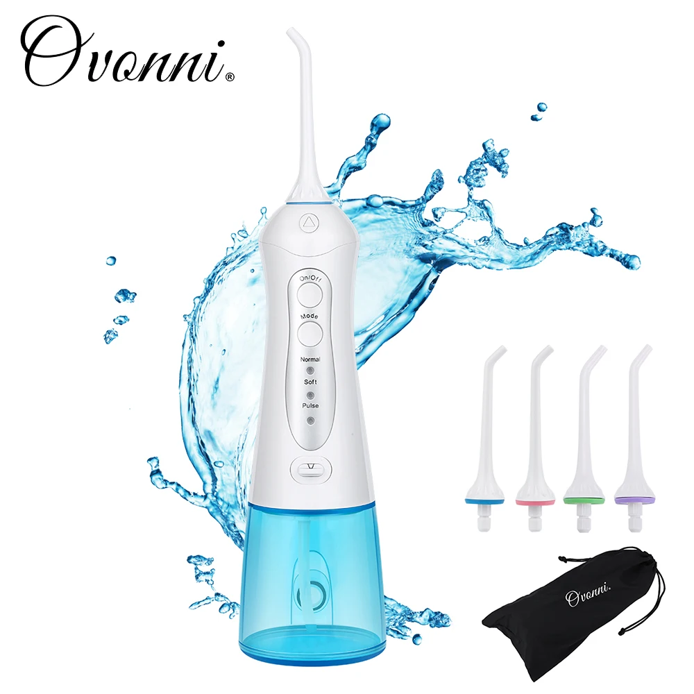 Ovonni Ирригатор для полости рта водяной Флоссер 200 мл резервуар воды IPX7