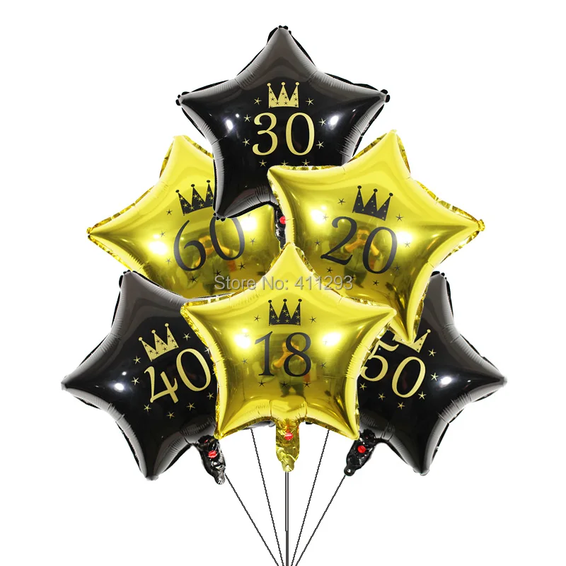 3 шт./лот 30th на день рождения воздушные шары 16 18 20 21 30 40 50 60 70 80th День Рождения