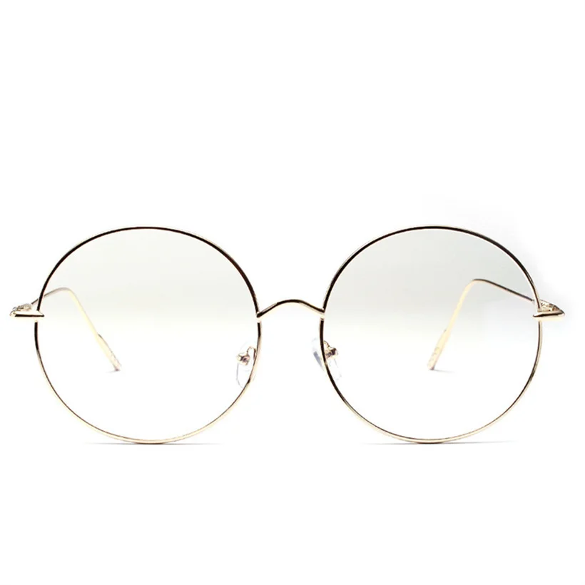 

XojoX Transparent Glasses Frame Women Men Fashion Round Eyeglasses Unisex Computer Glasses Metal Optical Spectacle Myopia Frames