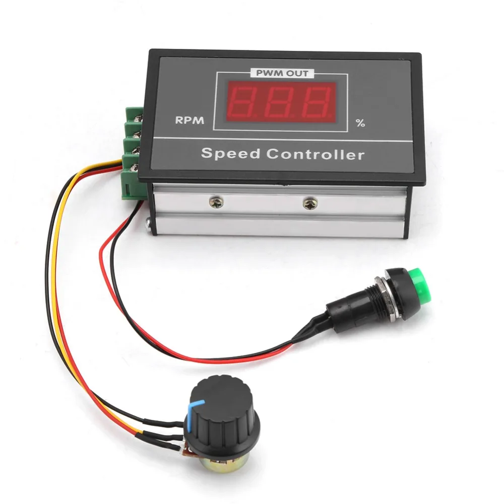30A Digital LED Display 0~100% adjustable DC 6V 12V 24V 36V 48V Motor Speed Controller PWM Start Stop Switch Control Tool | Обустройство